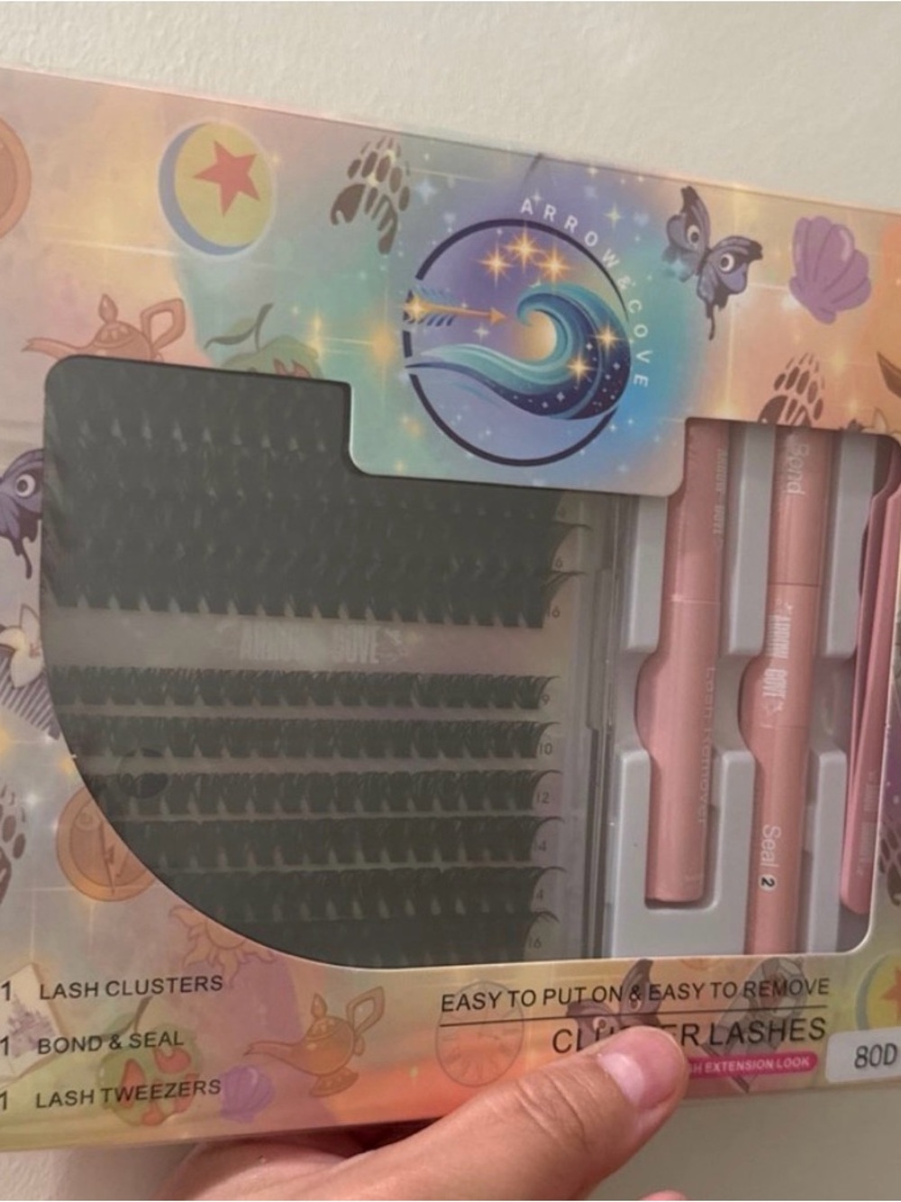 Pink Cluster Eyelash Kit - Easy Application